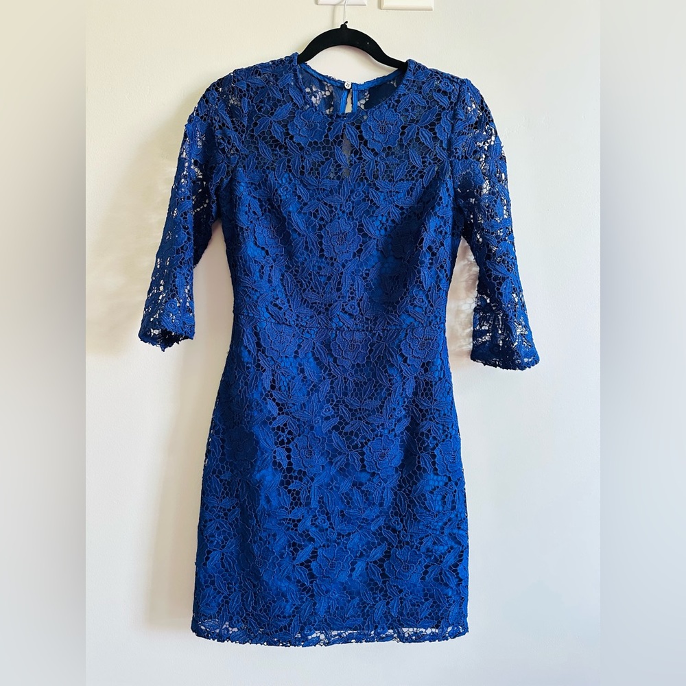 J. Crew Collection navy lace sheath dress - Size 0 / XS